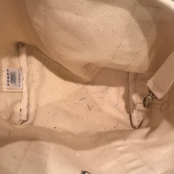 Small canvas tote bag by Lands End with C initial - Picture 4 of 4
